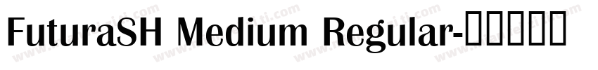 FuturaSH Medium Regular字体转换